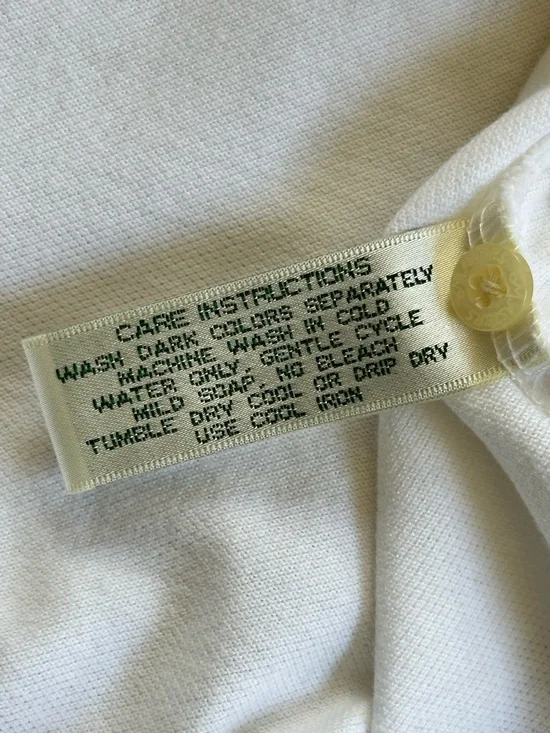Masters Collection Augusta National Polo White Pima Cotton Classic Golf Shirt XL - Picture 8 of 9